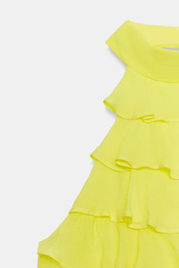 TOP GEORGETTE HALTER / Amarillo lim?n - Zara фото 7