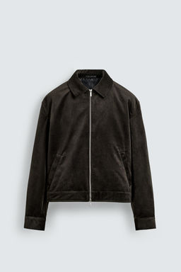 TEXTURED VELVET OVERSHIRT