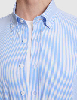 Mavi _izgili Slim Fit Uzunkollu G_mlek