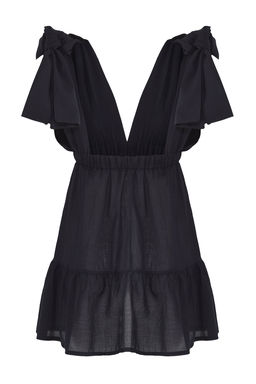 TRENDYOLMILLA Cizgili Mini Dokuma Baglamal? %100 Pamuk Plaj Elbisesi TBESS25EL00101 фото 6