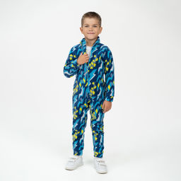 Комбинезон детский синий абстракция