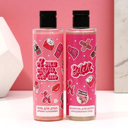 Подарочный набор Я же леди!: гель для душа и шампунь для волос, 2?250 мл, 18+, Чистое счастье  фото 2