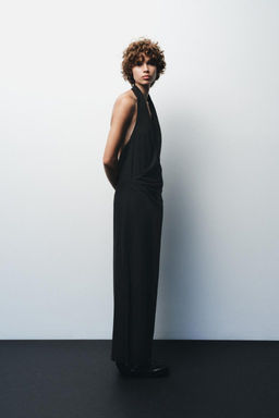 FLOWING DRAPED MIDI DRESS