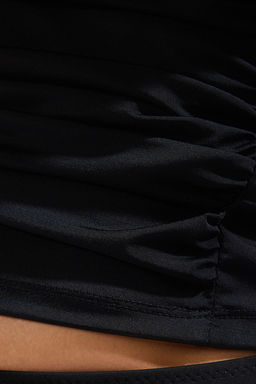 TRENDYOLMILLA Siyah Drapeli Kare Yaka Yuksek Bel Tankini Regular Bikini Tak?m? TBESS25BT00122 фото 4