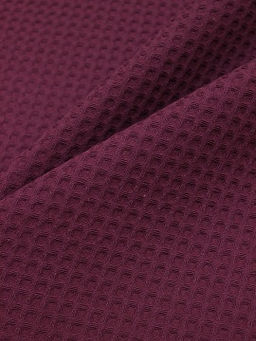 Вафельное премиум-полотно Italy цв.Лилово-свекольный, ш.1.5м, хлопок-100%, 240гр/м.кв