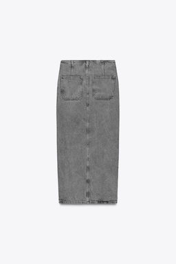 Z1975 DENIM CROSSOVER MIDI SKIRT - Zara фото 13
