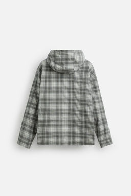 HOODED CHECK OVERSHIRT - Zara фото 8