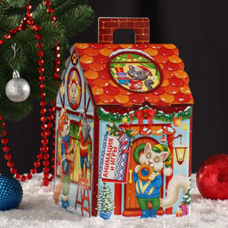 Цена за 5 шт. Подарочная коробка Дружная семейка, 17 х 14,5 х 24,5 см