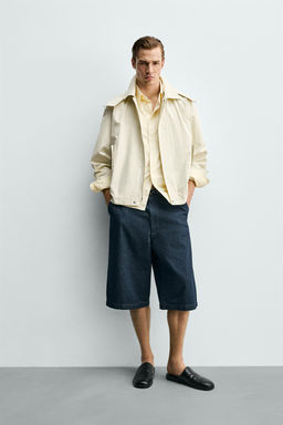 PARKA T?CNICA CROPPED FIT CAPUCHA / Crudo