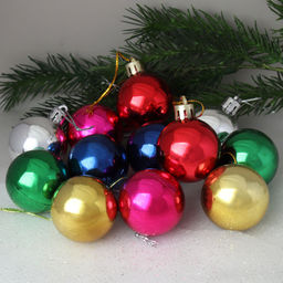 Елочные шары МИНИ 12 штук 4 см микс / HX-4 /уп 192/ - Галеонтрейд фото 4