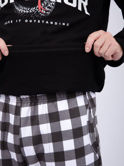 Пижама Превосходство, футер начес - Малина фото 5