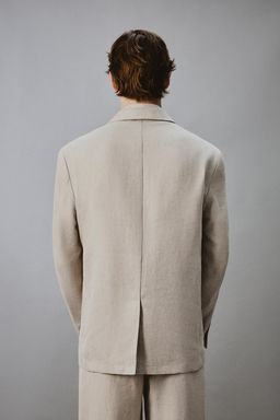 BLAZER RELAXED FIT TRAJE ALGOD?N - LINO / Arena - Zara фото 3