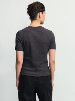 Базовая футболка в рубчик / Zarina  фото 5