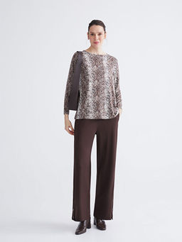 B?y?k Beden Beli Lastikli Kad?n Pantolon