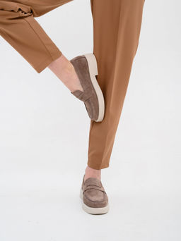 Лоферы туфли 176.1593be.Капучино замша