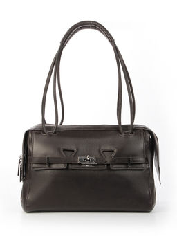 LACCOMA сумка Y2339-1P-коричневый натуральная кожа полиэстер  фото 3