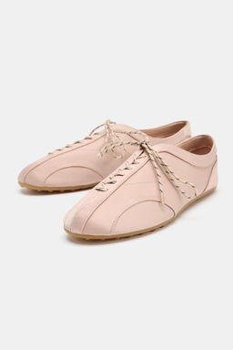 LACE-UP SPORTY BALLET FLATS - Zara фото 3