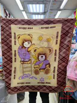 Плюшевый детский плед двусторонний