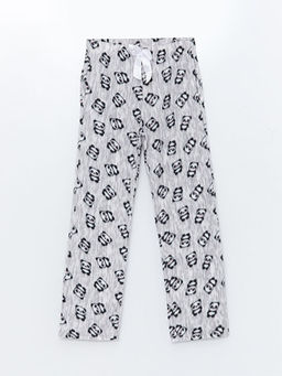Beli Lastikli Bask?l? Kad?n Pijama Alt
