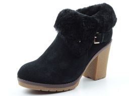 F01 BLACK Ботильоны женские (натуральная замша, байка) - Фабричный китай фото 2