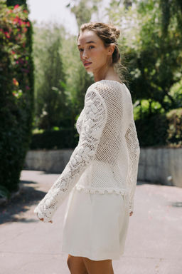 EMBROIDERED LACE TOP - Zara фото 3