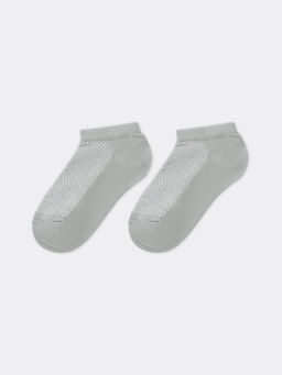 Цена за 5 пар! Короткие детские носки светло-оливкового цвета с сеткой - Mark formelle фото 3