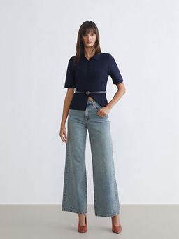 Wideleg Kad?n Jean Pantolon
