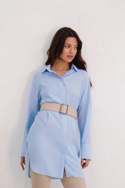 Базовая удлинённая рубашка свободного силуэта - Martichelli фото 82