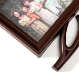 Фоторамка - коллаж на 5 фото С сердцем, орех, (пластиковый экран)