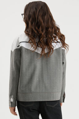 Костюм Magia mody 2691 белый+серый+серо-черный