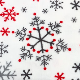 Плед с рукавами светящийся в темноте Этель. Белые снежинки, 150?200 см, корал-флис