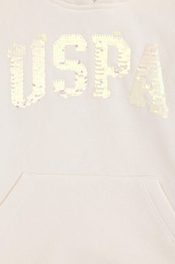 Кремовый базовый свитшот для девочек - U.s. polo assn фото 4
