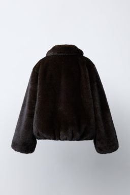 FAUX FUR BOMBER JACKET - Zara фото 4