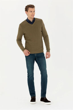 Мужской свитер цвета хаки - U.s. polo assn фото 11