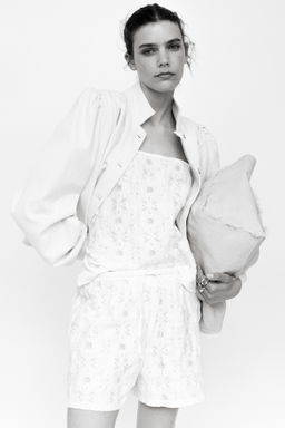 Pantal?n corto en jacquard con cord?n de ajuste - H&m фото 3