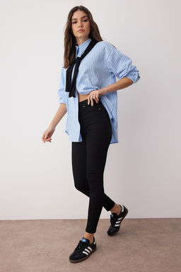 TRENDYOLMILLA Siyah Yuksek Bel Jegging Jeans TWOAW24JE00264 фото 2