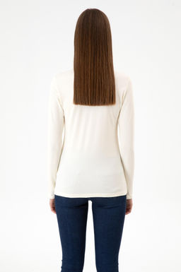Kad_n BEYAZ Basic Sweatshirt Sepette S_rpriz _ndirim - U.s. polo assn фото 5