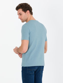 Водно-зеленая футболка узкого кроя - Cacharel фото 5