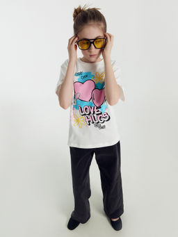 Футболка для девочек в белом цвете с печатью - Mark formelle фото 2