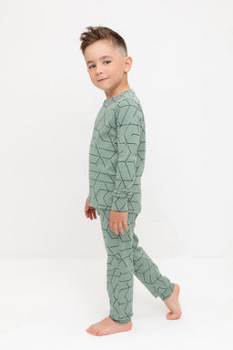 К 1552/эвкалипт,геометрический рисунок пижама дет