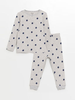 Bisiklet Yaka K?sa Kollu Bask?l? Erkek Bebek Pijama Tak?m