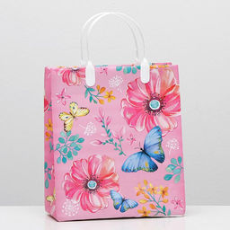 Цена за 10 шт. Пакет Розовые сны, мягкий пластик, 150 мкм , 23 х 27 см