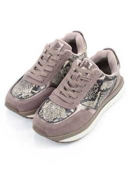 04-PCML20-2 GREY Кроссовки демисезонные женские (натуральная замша, натуральная кожа, текстиль)