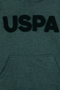 Erkek _ocuk Koyu Ye_il Basic Kap__onlu Sweatshirt Sepette S_rpriz _ndirim - U.s. polo assn фото 3