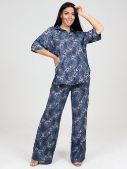 087 ЖЕНСКИЙ КОСТЮМ (брюки) (Голубой) - А-дина фото 3