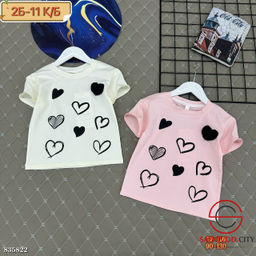 Футболка детская с сердцами