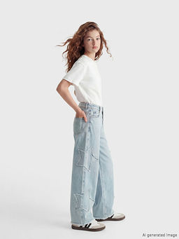 Wideleg K?z ?ocuk Jean Pantolon