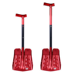 Лопата лавинная алюминиевая ИРЕМЕЛЬ СНЕГОВИК IR515 двухсекционная, с пилой 35см, T-образная рукоять, длина 84/70см, лезвие 28x25см, чёрно-красная/уп10 - Галеонтрейд фото 4