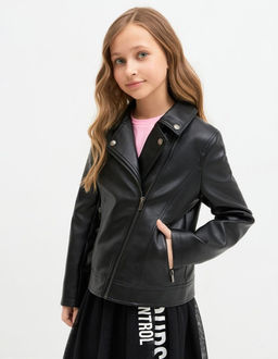 20240130042, Куртка детская для девочек Sera черный Acoola