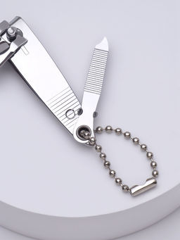 Цена за 12 шт. Кусачки книпсер маникюрные, с пилкой, с цепочкой, 5.5 см